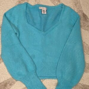 Sincerely Jules Turquoise V-Neck Sweater